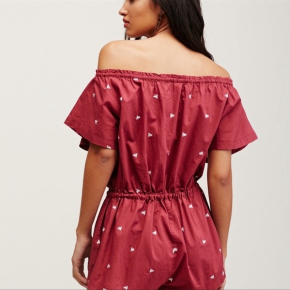 Free people intimately santorini red romper - Picture 2 of 7